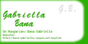 gabriella bana business card
